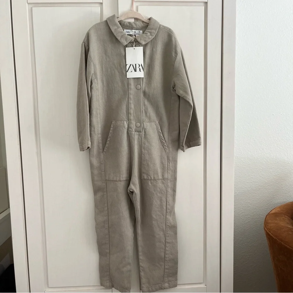 Zara Kids (NWT) 4-5 Gender Neutral Snap Button Utility Jumpsuit Coveralls